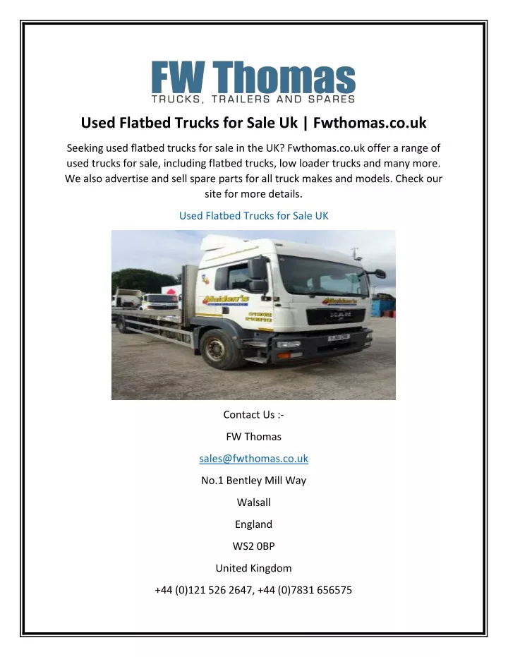 used flatbed trucks for sale uk fwthomas co uk