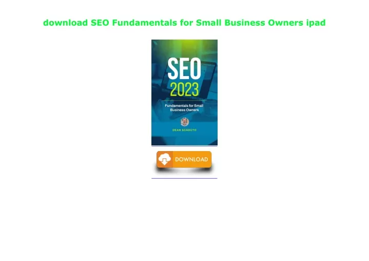 download seo fundamentals for small business