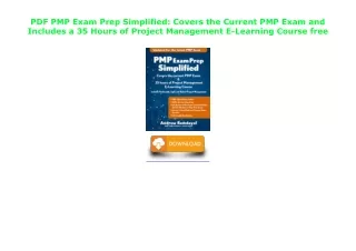 PDF PMP Exam Prep Simplified: Covers the Current PMP Exam and Includes a 35 Hour
