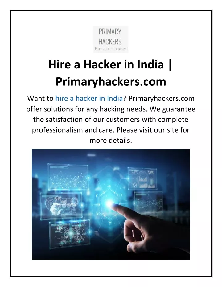 hire a hacker in india primaryhackers com