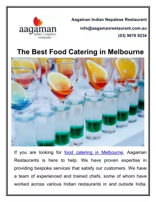The Best Food Catering in Melbourne