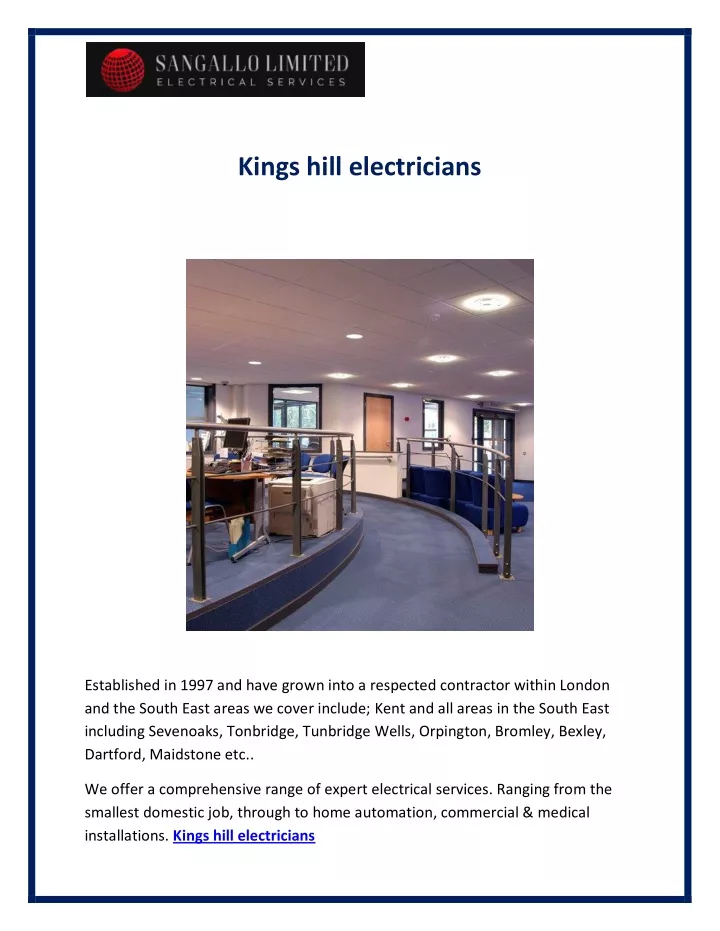 kings hill electricians