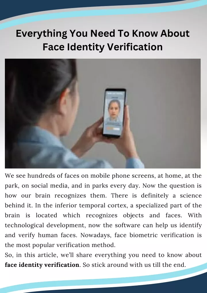 everything you need to know about face identity