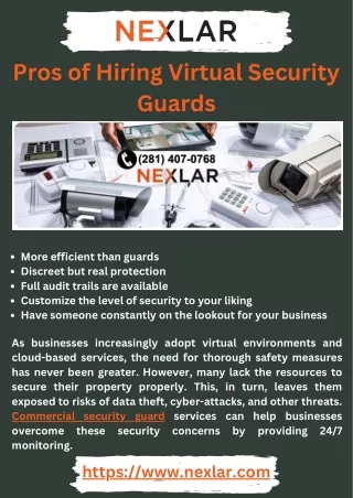 Pros of Hiring Virtual Security Guards