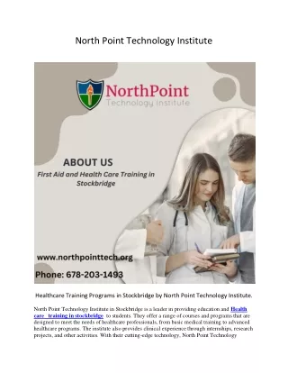 Healthcare Training Programs in Stockbridge by North Point Technology Institute