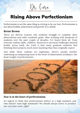 Rising Above Perfectionism