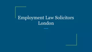 Employment Law Solicitors London