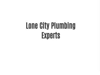 Lone City Plumbing Experts
