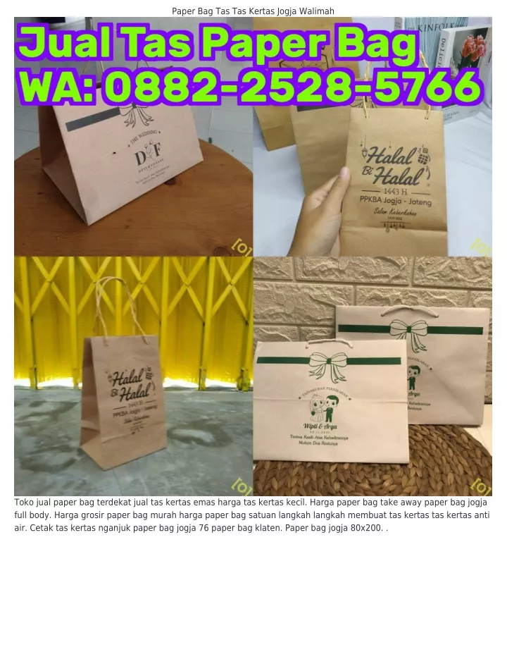 paper bag tas tas kertas jogja walimah