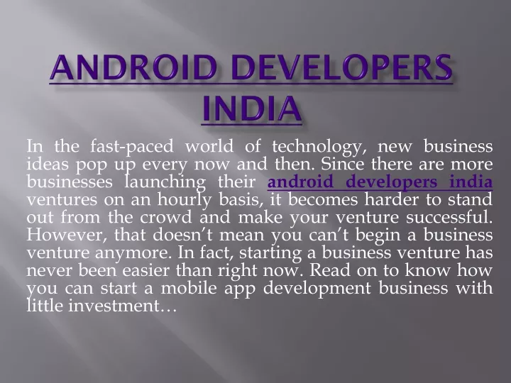 android developers india