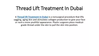 thread lift treatment in dubai