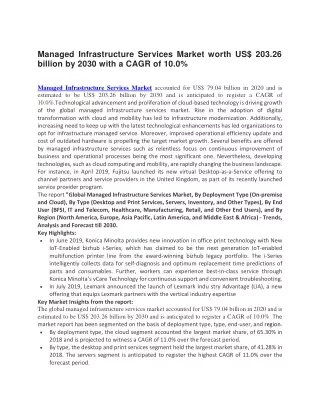 managed infrastructure services market worth