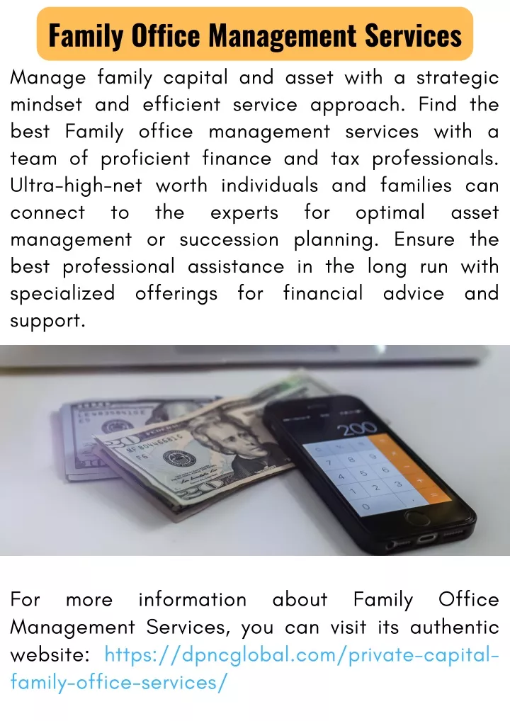 family office management services manage family