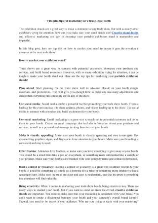 9 Helpful tips for marketing for a trade show booth.docx