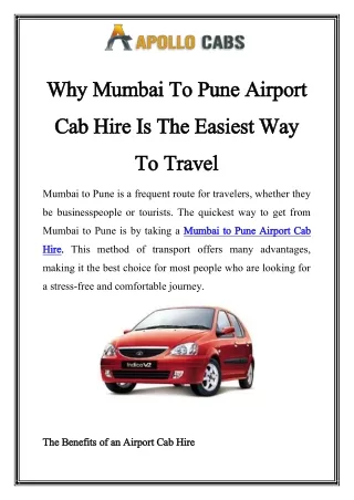 Mumbai to Pune Airport Cab Hire Call-09769864446