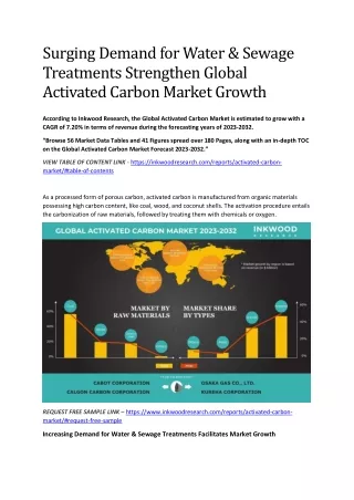 Global Activated Carbon Market Report | Global Opportunities