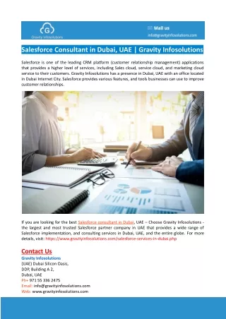 salesforce consultant in dubai uae gravity