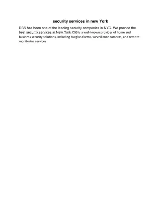 security services in new York 2