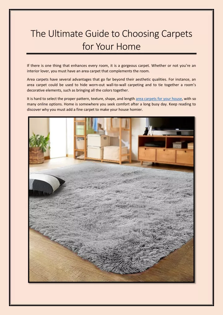 the ultimate guide to choosing carpets for your