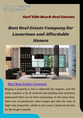 Best Real Estate Company for Luxurious Homes