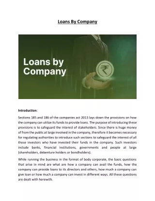 loans by company