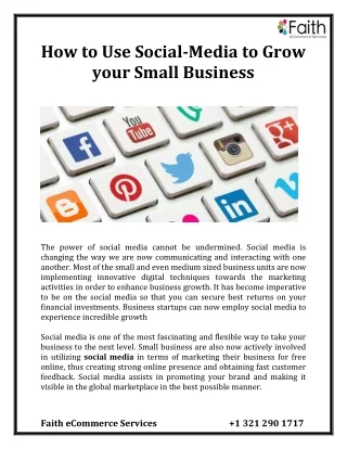 how to use social media to grow your small