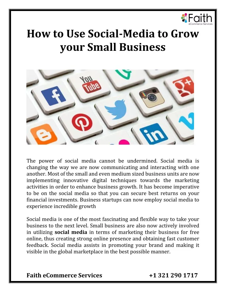 PPT - How To Use Social Media To Grow Your Small Business PowerPoint ...