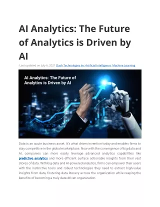 ai analytics the future of analytics is driven