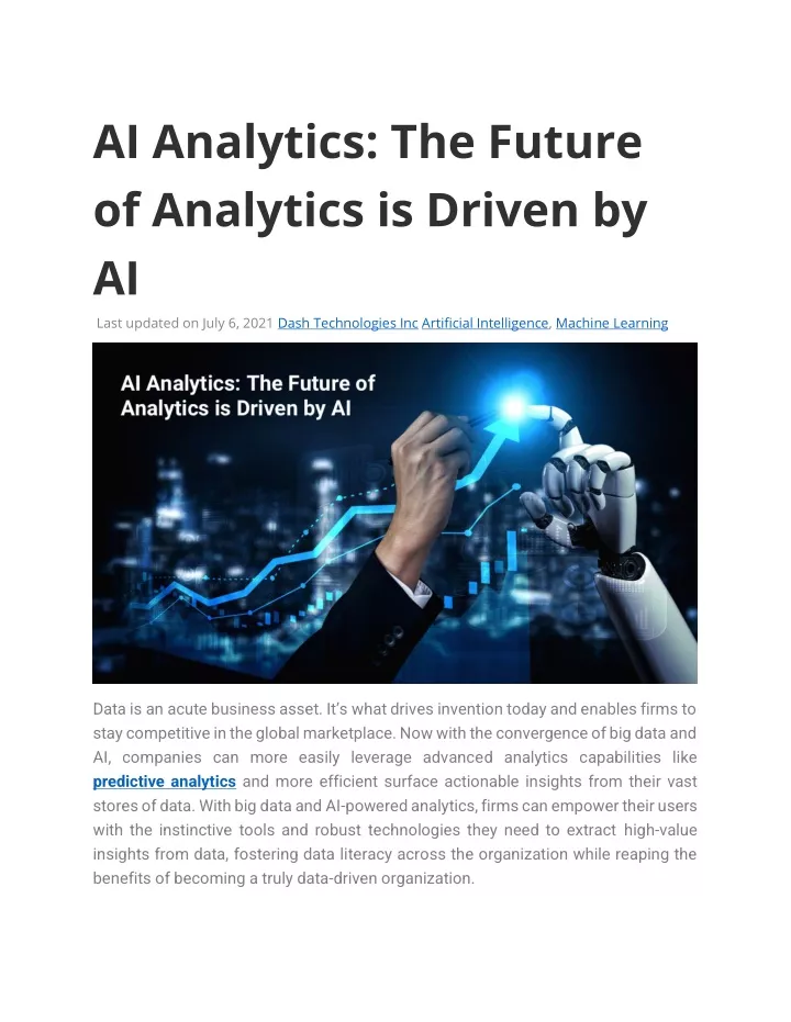 ai analytics the future of analytics is driven