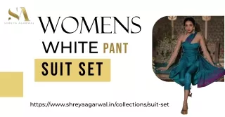Elevate Your Professional Look with Our Women's White Pant Suit Set:
