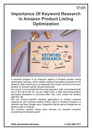 importance of keyword research in amazon product