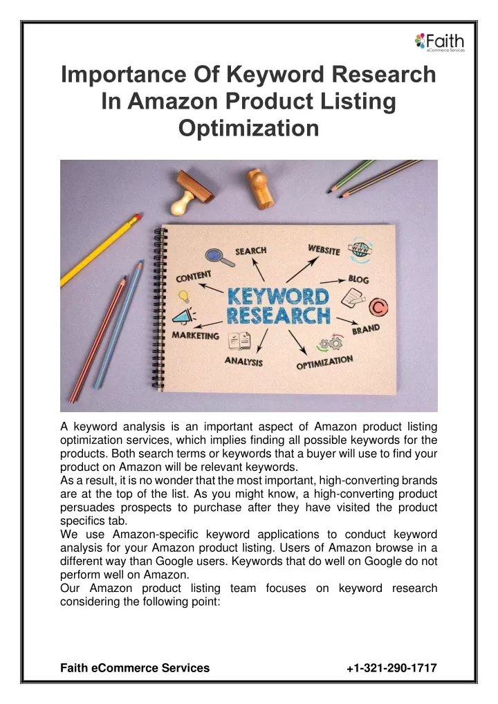 importance of keyword research in amazon product