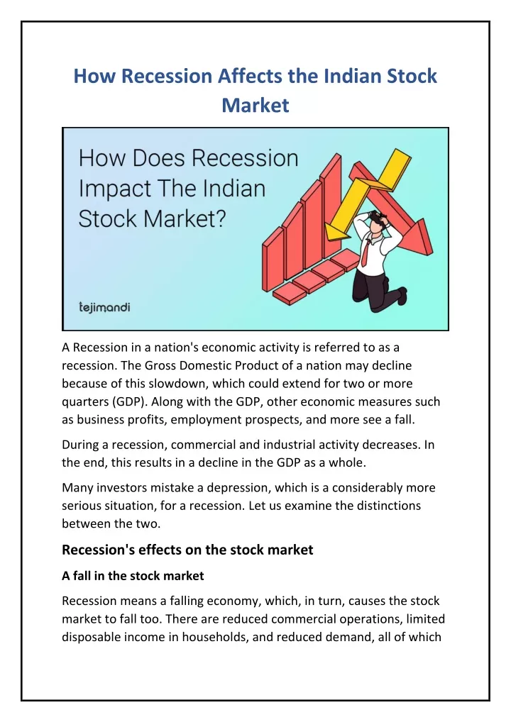 how recession affects the indian stock market