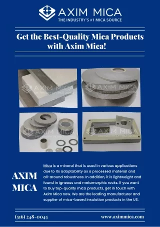 Get the Best-Quality Mica Products with Axim Mica!