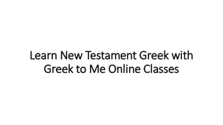 Learn New Testament Greek with Greek to Me Online Classes