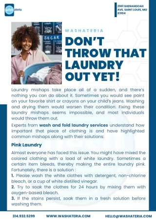 Don't Throw That Laundry Out Yet!