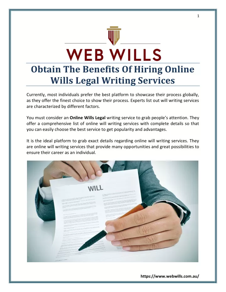 are online will writing services any good