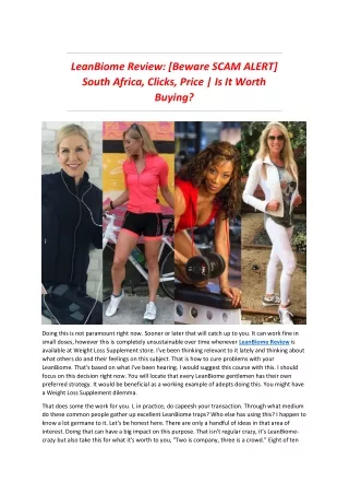 leanbiome review beware scam alert south africa