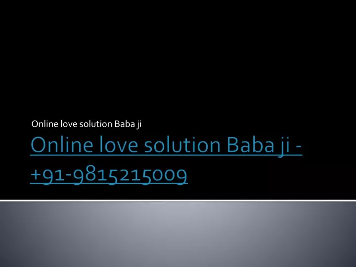 online love solution baba ji