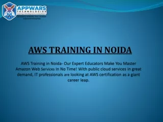 aws training in noida