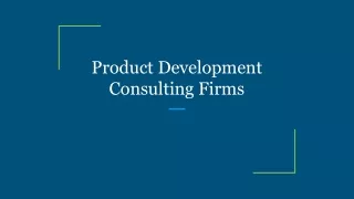 Product Development Consulting Firms