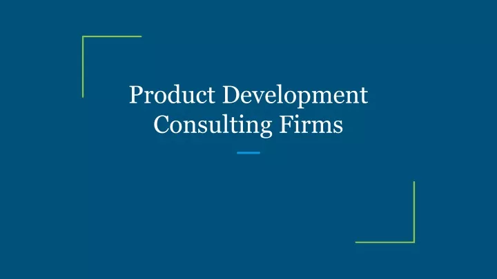 product development consulting firms