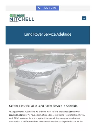 Land Rover Service Adelaide