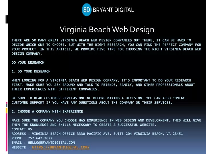 virginia beach web design