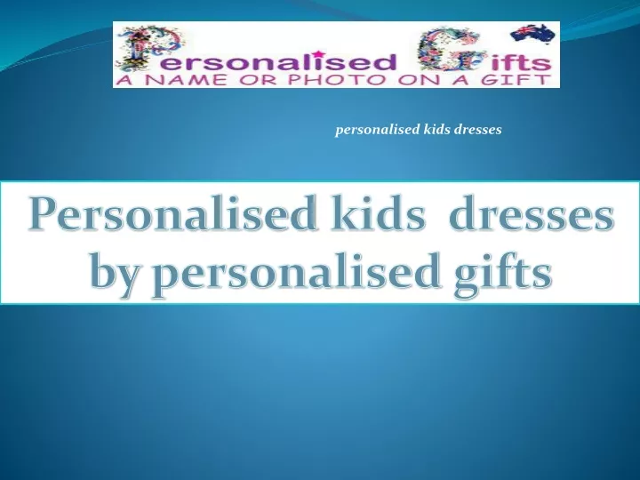personalised kids dresses