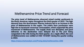 methenamine price trend and forecast