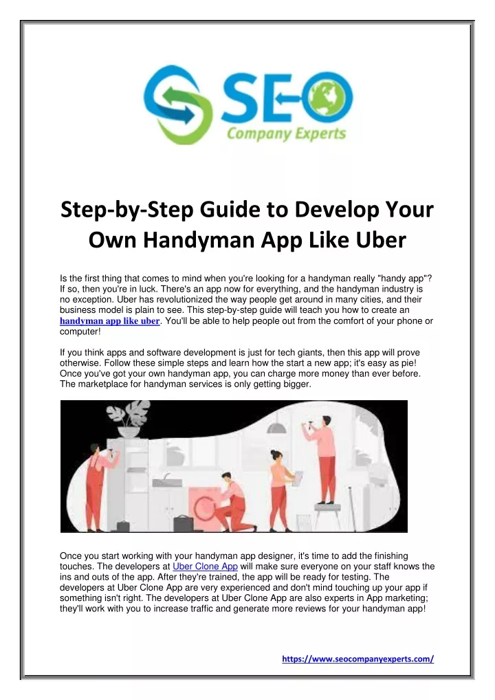 step by step guide to develop your own handyman