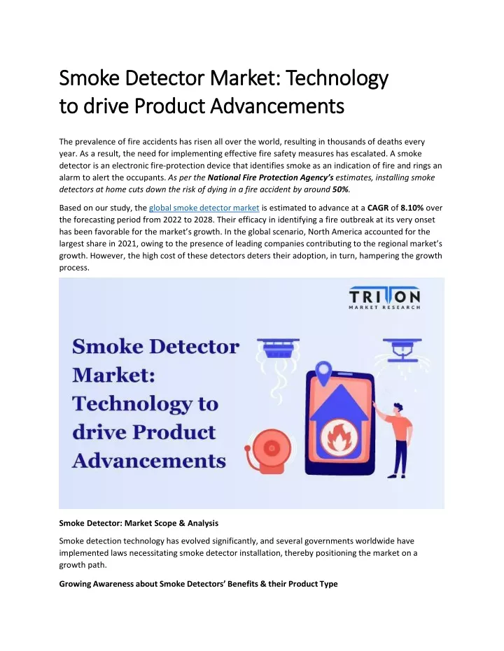 smoke detector market technology to drive product