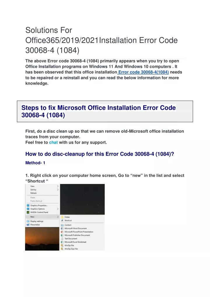 solutions for office365 2019 2021installation
