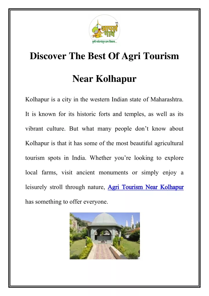 discover the best of agri tourism